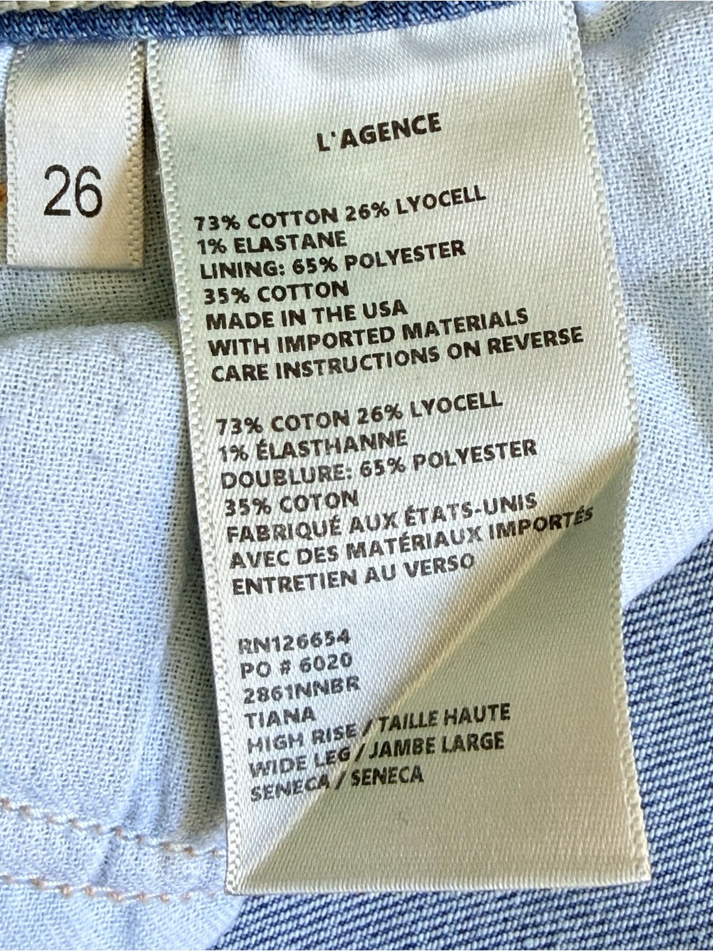 L'AGENCE High Rise Wide Leg Jeans - Picture 4 of 7